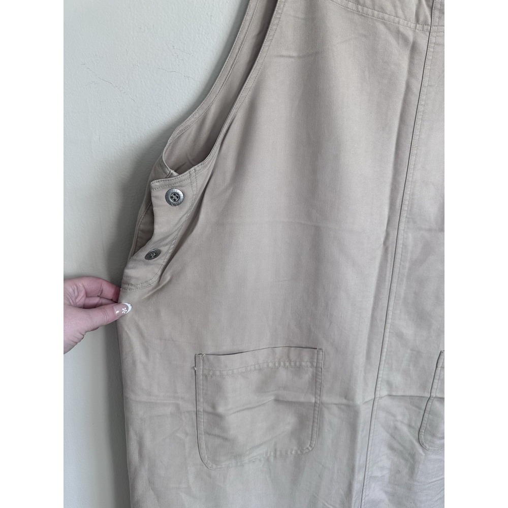 NWT Vintage 100% Lyocell Natural Fiber Coveralls Dress Jumper Gardening XL/2XL - Picture 4 of 12